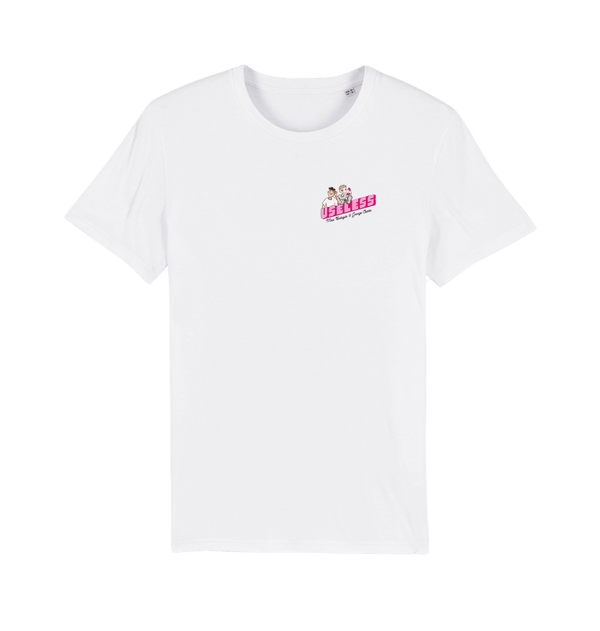 White Useless Hotline Merch T Shirt White