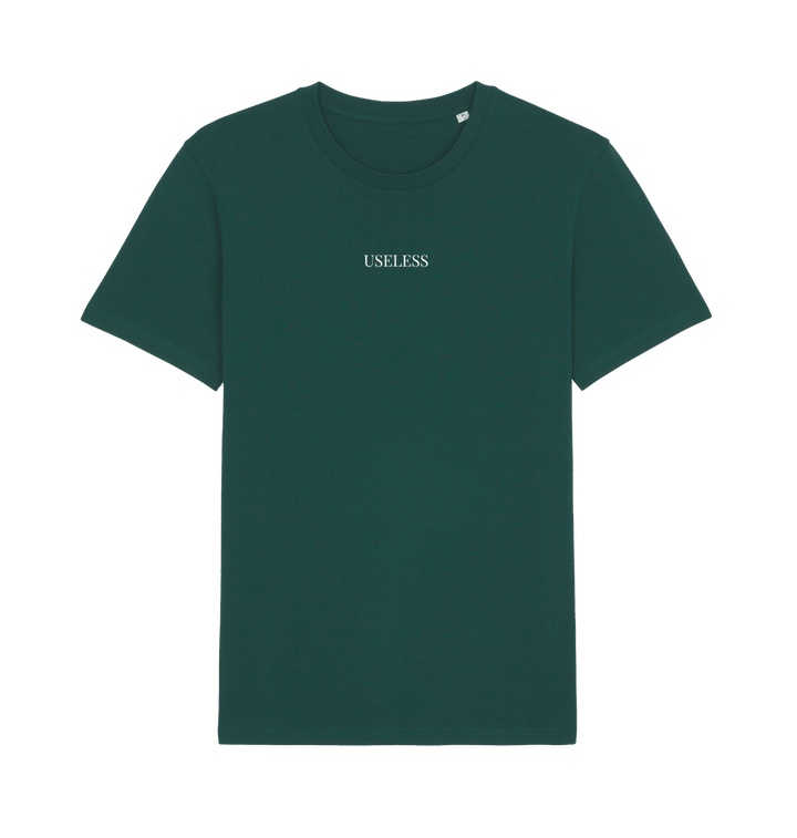 Glazed Green Useless White Embroidery T Shirt